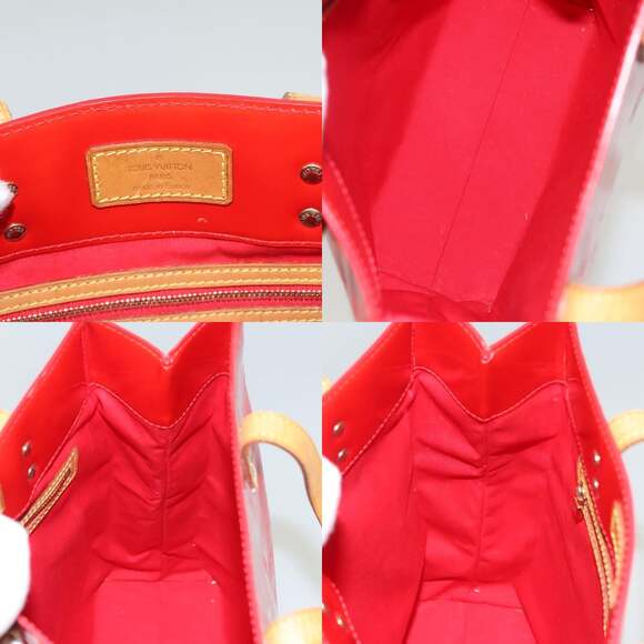 LOUIS VUITTON Monogram Vernis Reade MM Hand Bag Red Rouge M91086 - Picture 11 of 12